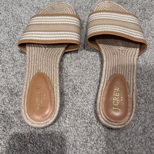 J. Crew Women's Tan Slide Sandals